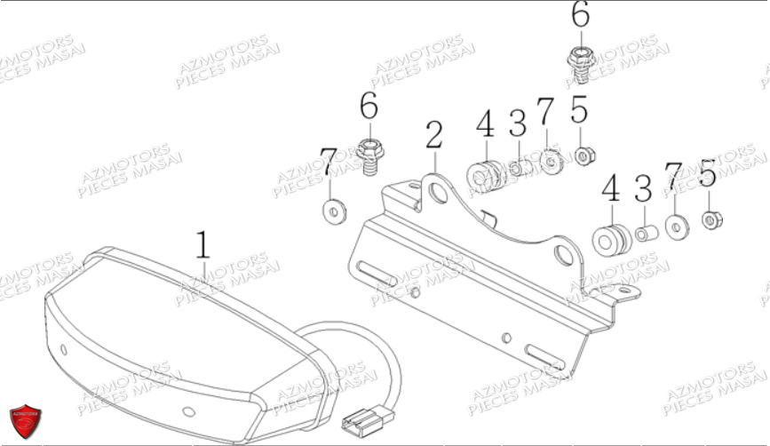 Eclairage Arriere MASAI Pieces Quad A50XL [2015]