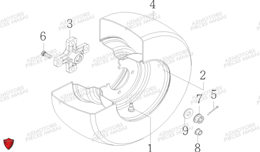 Roues Arriere MASAI Pieces Quad A50XL [2015]