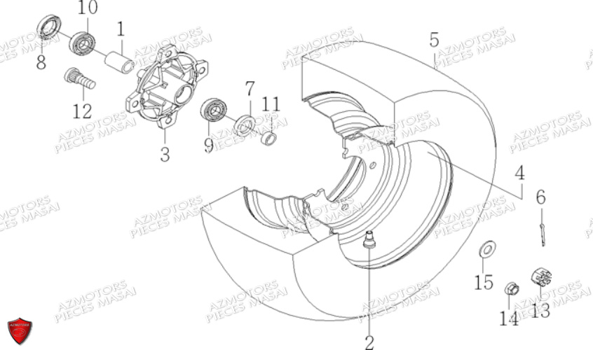 Roues Avant MASAI Pieces Quad A50XL [2015]