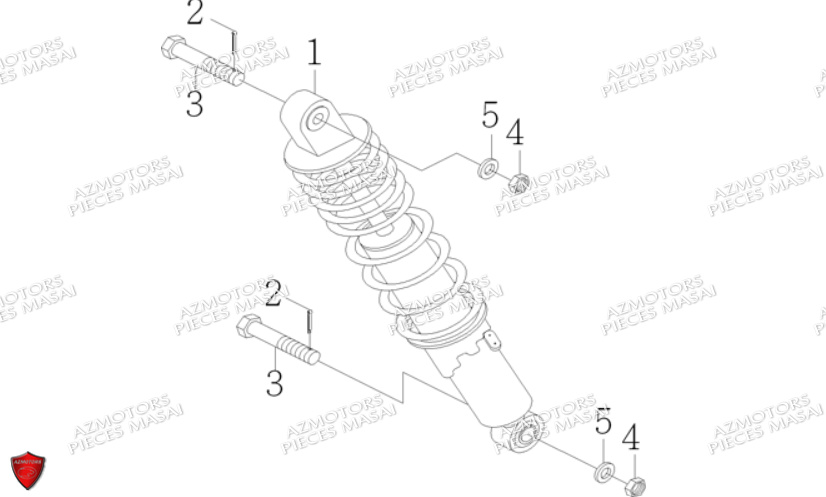 Suspension Arriere MASAI Pieces Quad A50XL [2015]