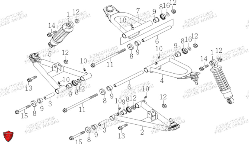 Suspension Avant MASAI Pieces Quad A50XL [2015]
