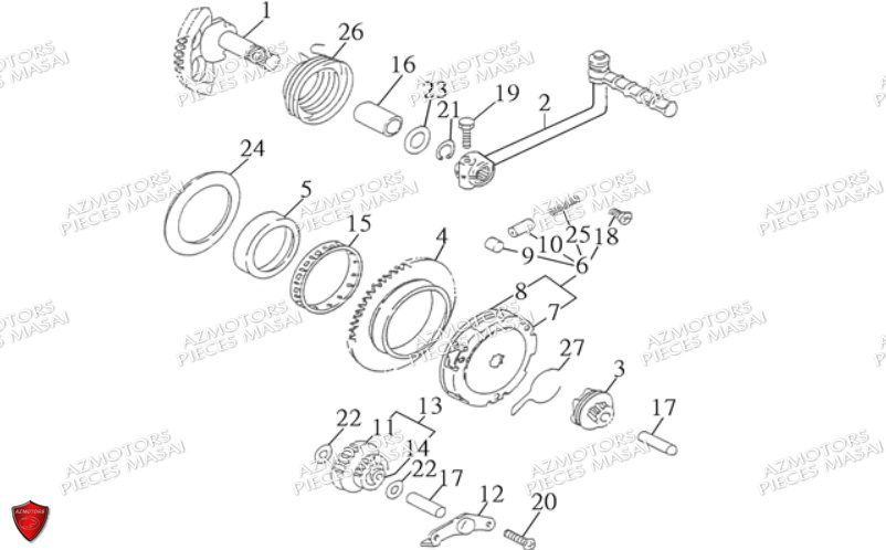 SYSTEME DE DEMARRAGE KICK AZMOTORS A50XL