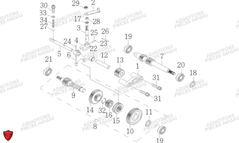 Transmission MASAI Pieces Quad A50XL [2015]