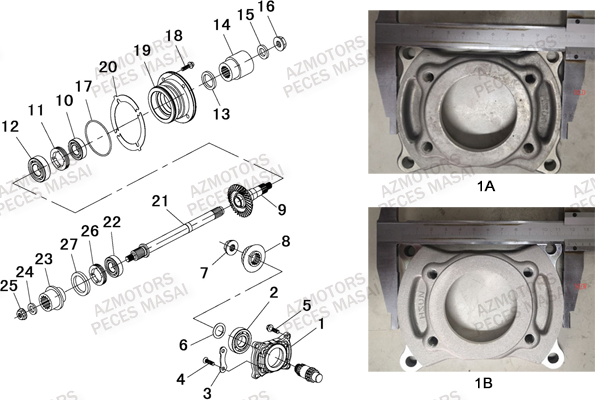 Arbre De Transmission MASAI Pièces Quad A550IX ET A550IX EPS