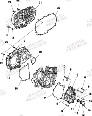 Caches Carters MASAI Pièces Quad A550IX ET A550IX EPS