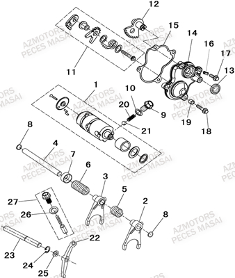 CHANGEMENT DE VITESSES MASAI A550IX A550IX EPS