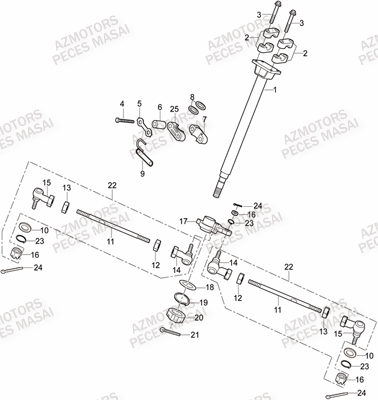 Colonne De Direction MASAI Pièces Quad A550IX ET A550IX EPS