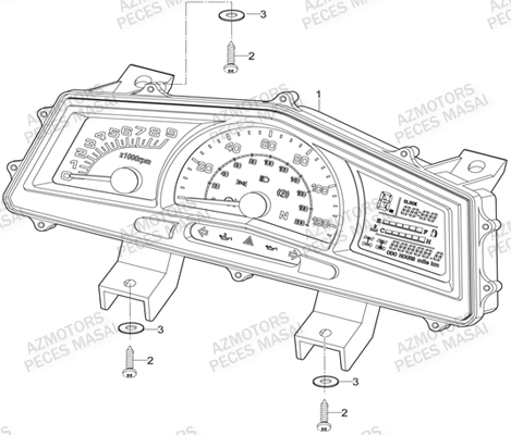 Compteur MASAI Pièces Quad A550IX ET A550IX EPS