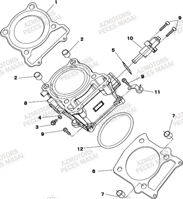 CYLINDRE AZMOTORS A550IX A550IX EPS