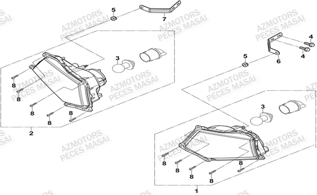 ECLAIRAGE AVANT AZMOTORS A550IX A550IX EPS