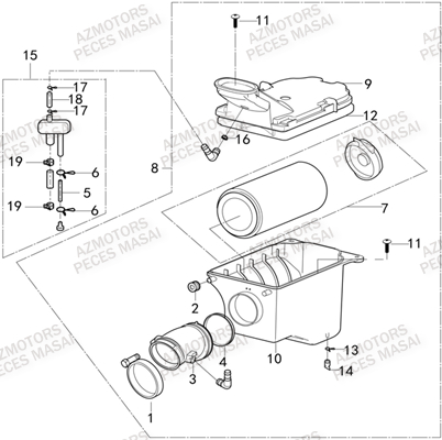 Filtre A Air MASAI Pièces Quad A550IX ET A550IX EPS