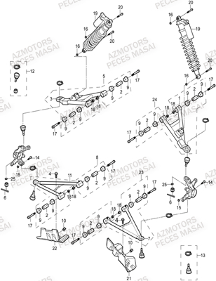 SUSPENSION AVANT pour A550IX A550IX EPS