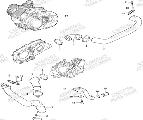 ADMISSION D AIR AZMOTORS A550I A550I EPS