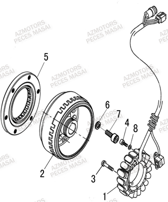 Alternateur MASAI Pièces Quad A550i INFINITE et A550i EPS