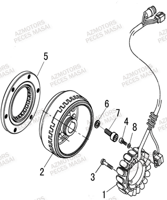 Alternateur AZMOTORS Pièces Quad A550i INFINITE et A550i EPS