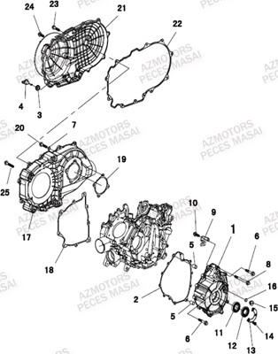 Caches Carters MASAI Pièces Quad A550i INFINITE et A550i EPS