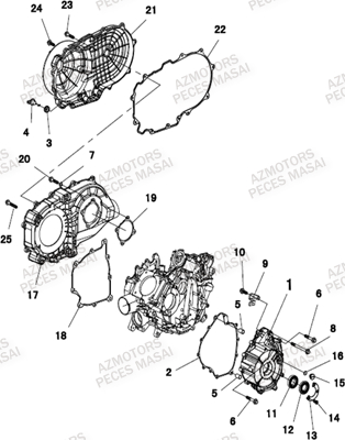 Caches Carters AZMOTORS Pièces Quad A550i INFINITE et A550i EPS