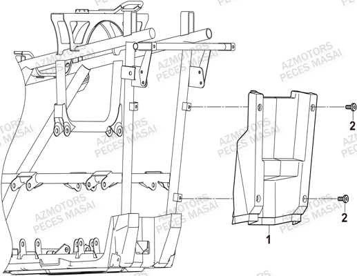 CACHE ARRIERE AZMOTORS A550I A550I EPS