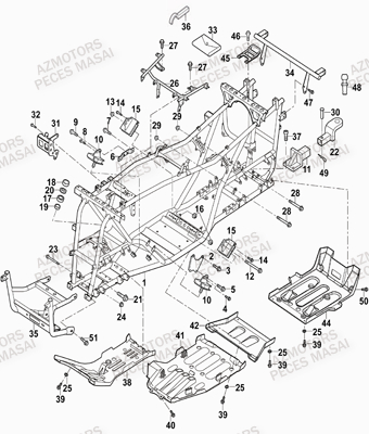 Chassis MASAI Pièces Quad A550i INFINITE et A550i EPS