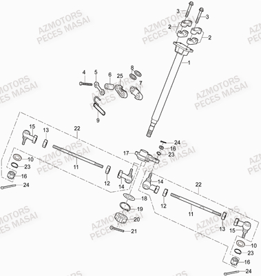 Colonne De Direction AZMOTORS Pièces Quad A550i INFINITE et A550i EPS