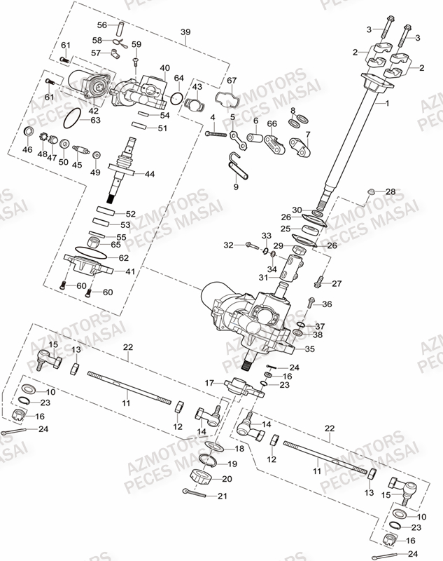 COLONNE DE DIRECTION EPS MASAI A550I A550I EPS