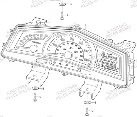 Compteur AZMOTORS Pièces Quad A550i INFINITE et A550i EPS