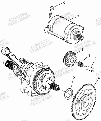 Demarreur MASAI Pièces Quad A550i INFINITE et A550i EPS
