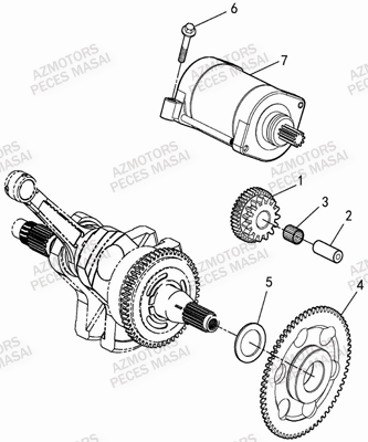 Demarreur AZMOTORS Pièces Quad A550i INFINITE et A550i EPS