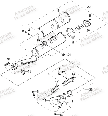 ECHAPPEMENT pour A550I A550I EPS