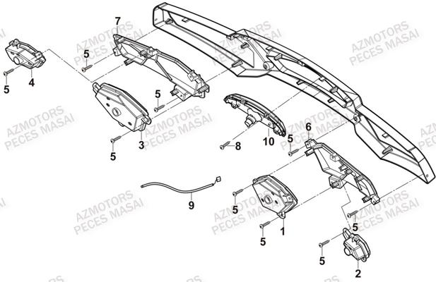 ECLAIRAGE ARRIERE AZMOTORS A550I A550I EPS