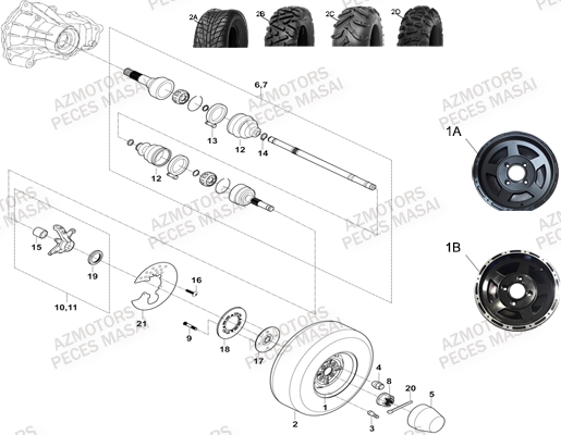 ESSIEU AVANT MASAI A550I A550I EPS