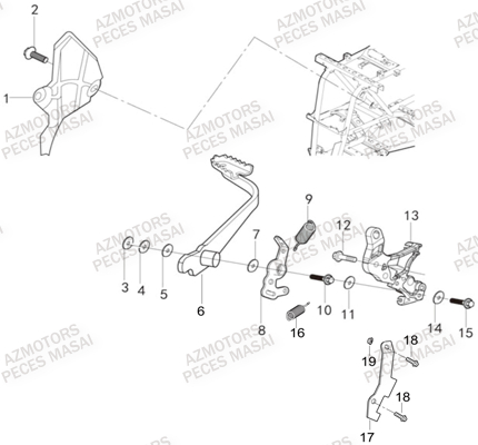 MAITRE CYLINDRE ARRIERE AZMOTORS A550I A550I EPS