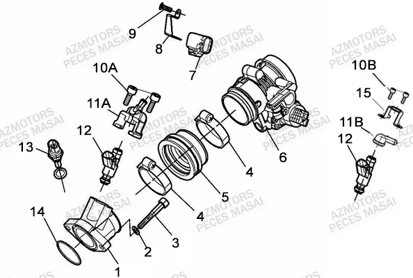 Pipe D Admission MASAI Pièces Quad A550i INFINITE et A550i EPS