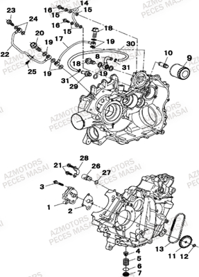 POMPE_A_HUILE MASAI Pièces Quad A550i INFINITE et A550i EPS