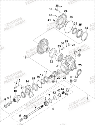 Pont Arriere AZMOTORS Pièces Quad A550i INFINITE et A550i EPS