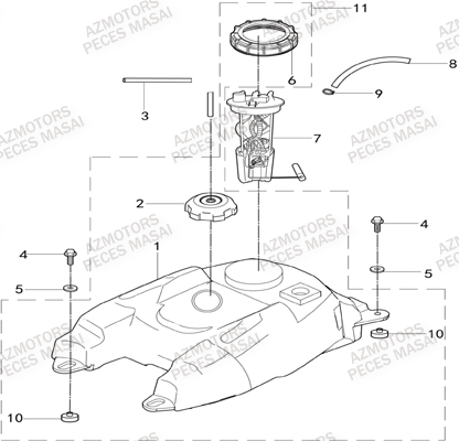 RESERVOIR AZMOTORS A550I A550I EPS