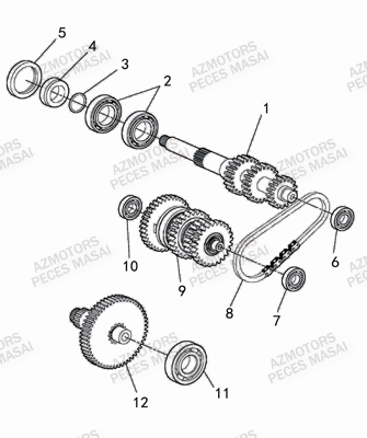 TRANSMISSION MASAI Pièces Quad A550i INFINITE et A550i EPS