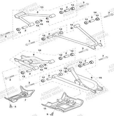 TRIANGLES ARRIERE pour A550I A550I EPS