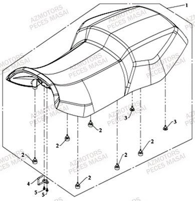 Selle Version Luxe (en Option) MASAI Pièces Quad A700 (apres 2010)
