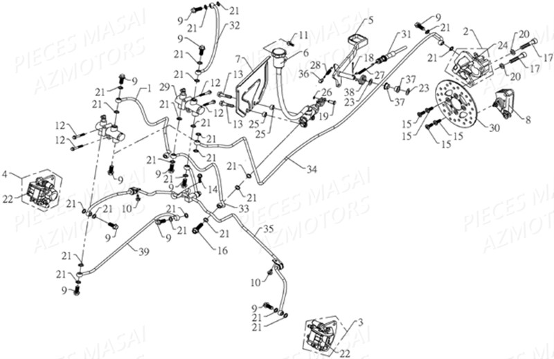 SYSTEME FREINAGE AZMOTORS A700 APRES 2010
