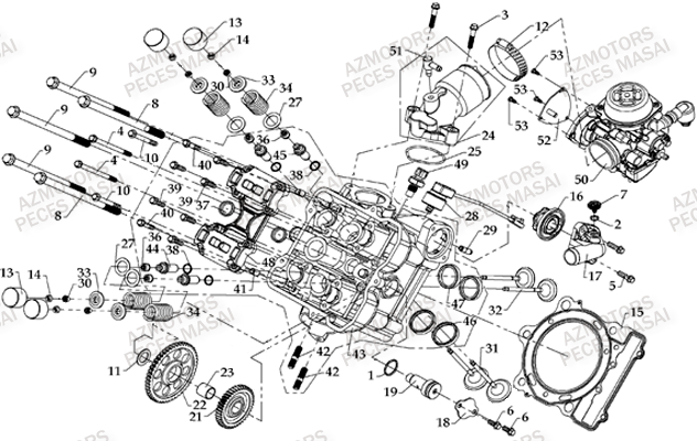 Culasse AZMOTORS Pièces Quad A700 (Avant 2010)