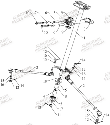 Direction AZMOTORS Pièces Quad A700 (Avant 2010)