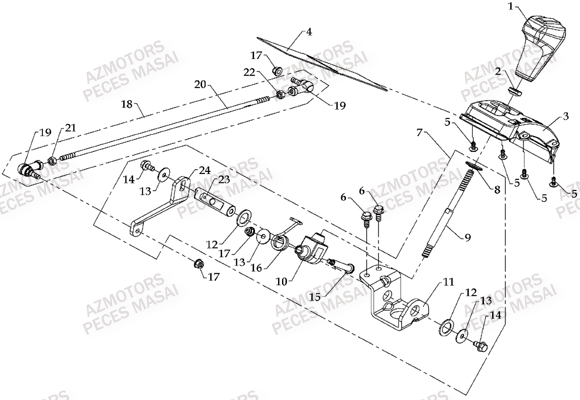 Selecteur De Vitesses AZMOTORS Pièces Quad A700 (Avant 2010)