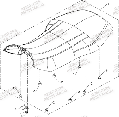 Selle AZMOTORS Pièces Quad A700 (Avant 2010)