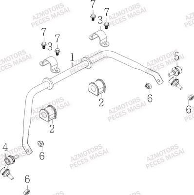 BARRE STABILISATRICE AZMOTORS A750 INFINITE