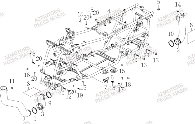 Chassis MASAI Pièces Quad A750 INFINITE