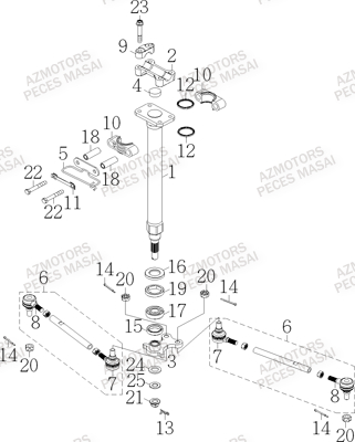 COLONNE DE DIRECTION AZMOTORS A750 INFINITE