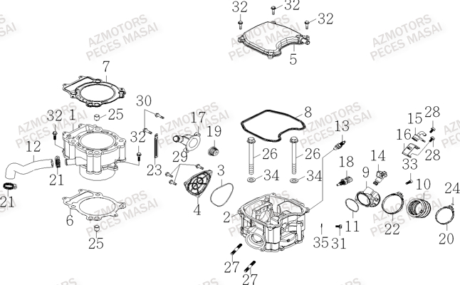 Cylindre MASAI Pièces Quad A750 INFINITE