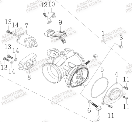 Debitmetre MASAI Pièces Quad A750 INFINITE