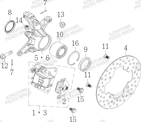 FREINS AVANT AZMOTORS A750 INFINITE